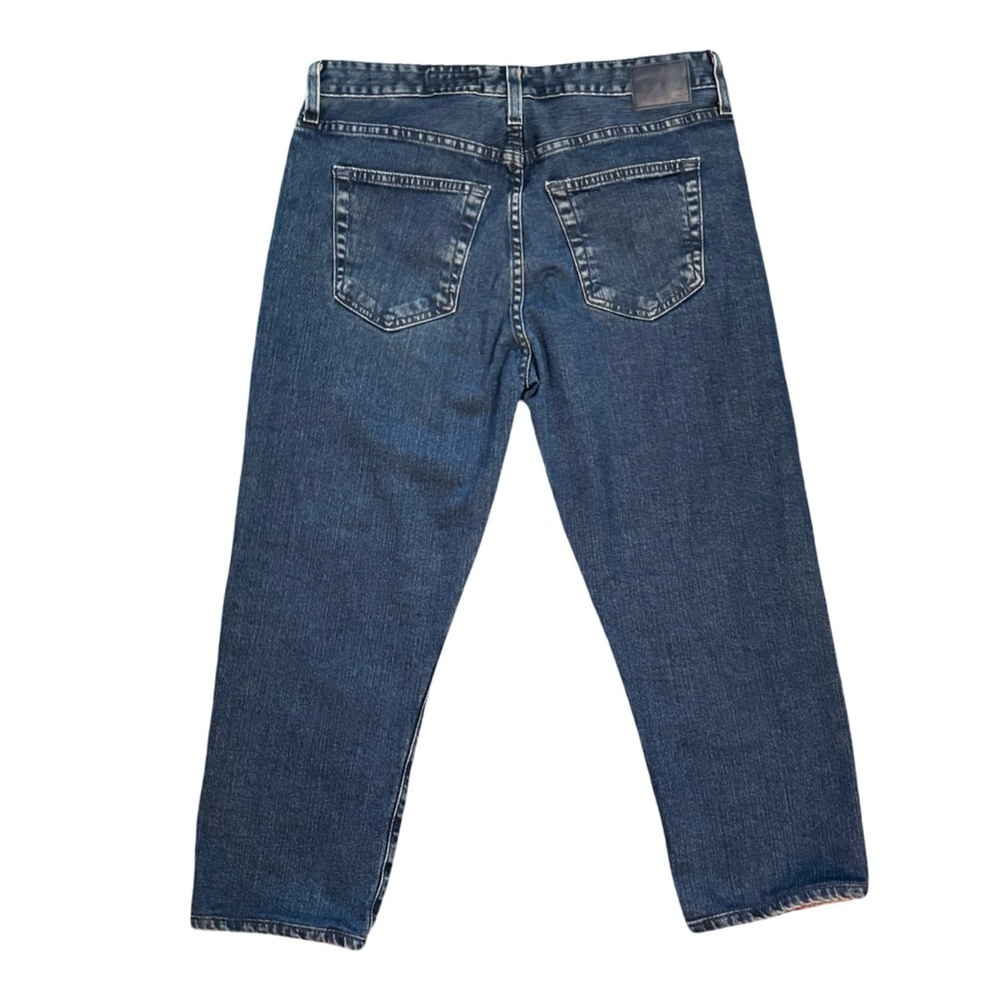 AG Adriano Goldschmied Ex Boyfriend Slouchy Slim Crop Blue Denim Jeans Size 28 - Picture 2 of 13